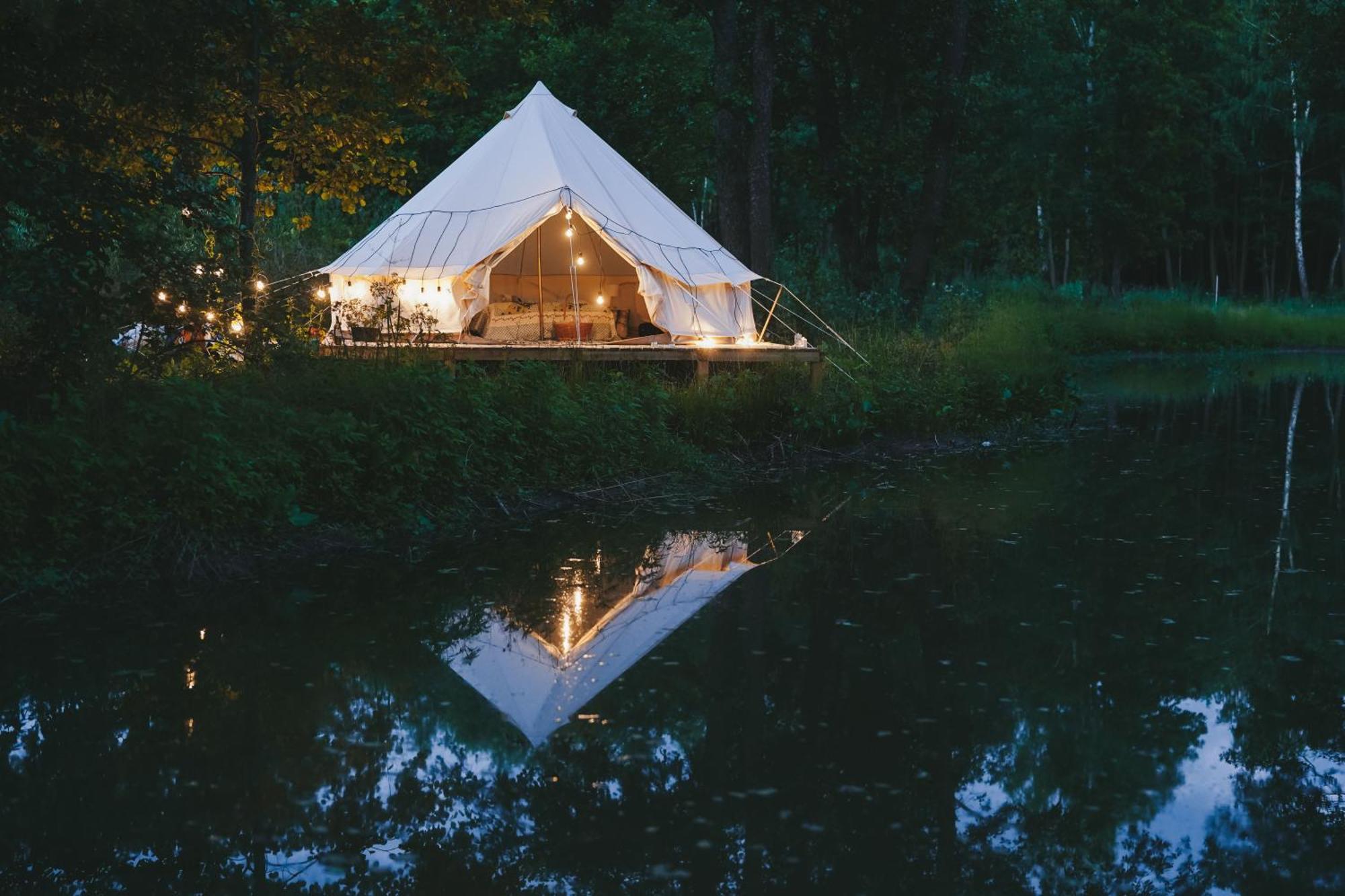 Glamping Taelt/Tent - Glampingzelt -Lodge - Sjoeutsikt Blattniksele Exteriör bild